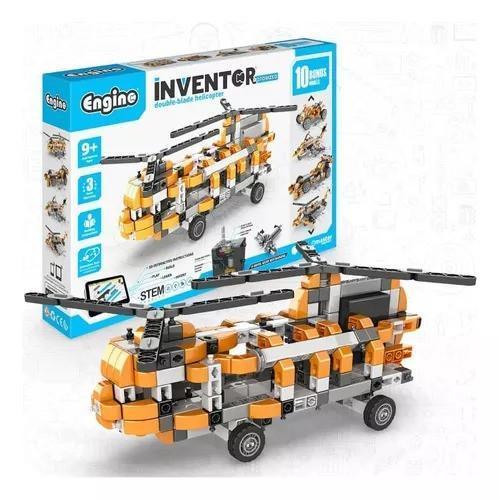 PLAYSET PARA ARMAR HELICOPTERO DE COMBATE "ENGINO"
