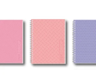 CUADERNO ESPIRAL 16 x 21 TAPA FLEXIBLE COLORES PASTELES
