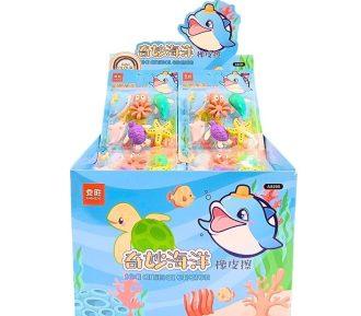 MINI BLISTER CON MINI GOMAS ANIMALES MARINOS