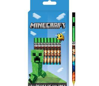 LAPICES DE COLORES x 12 ";MINECRAFT";