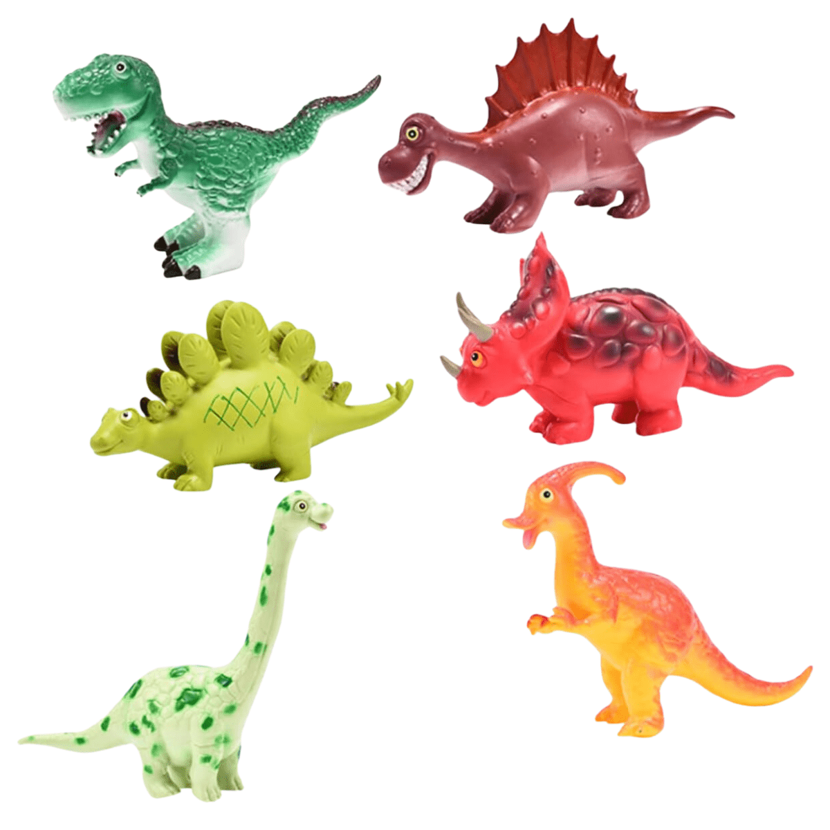 MINI DINOSAURIOS CARICATURA DE GOMA FLEXIBLE