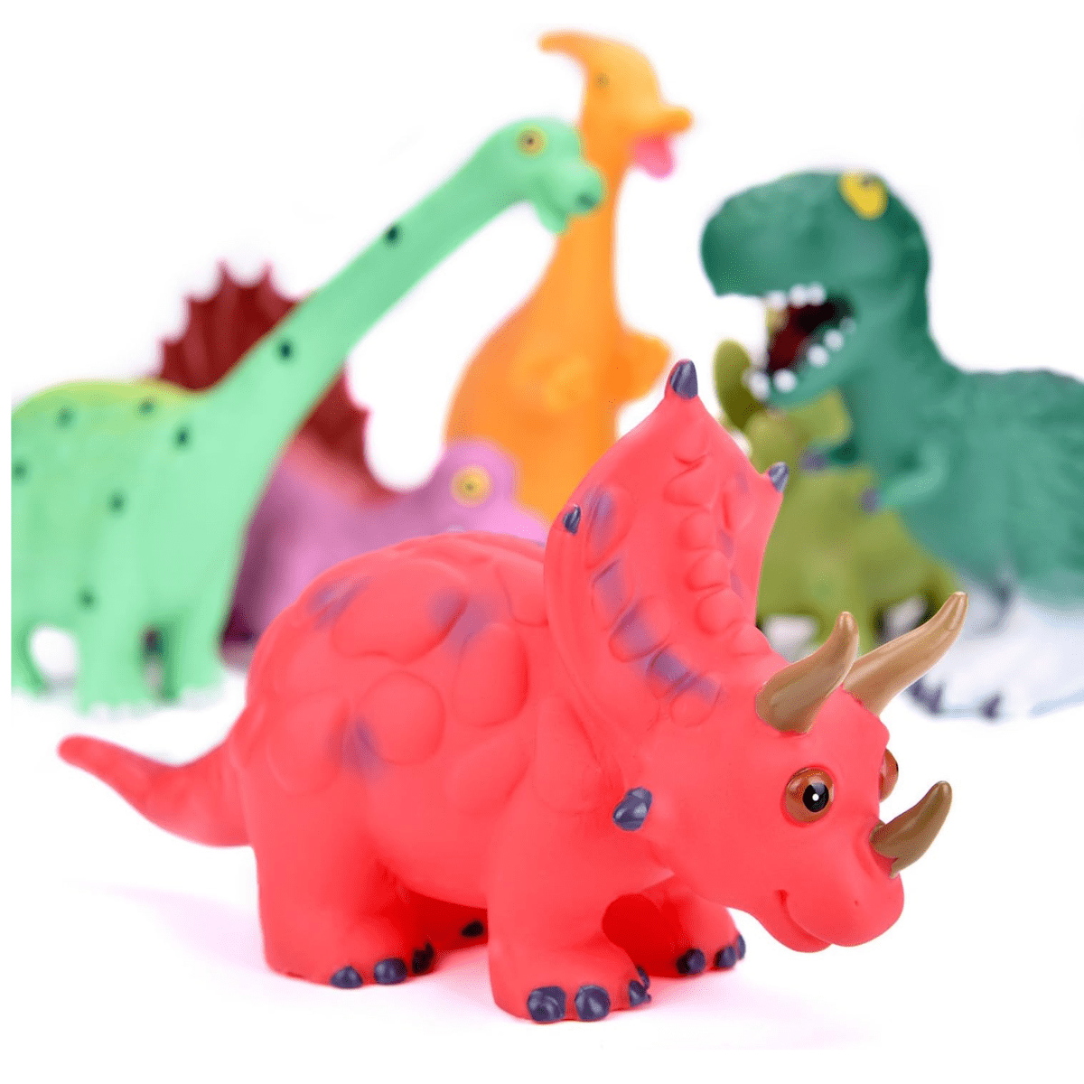 MINI DINOSAURIOS CARICATURA DE GOMA FLEXIBLE - Imagen 8