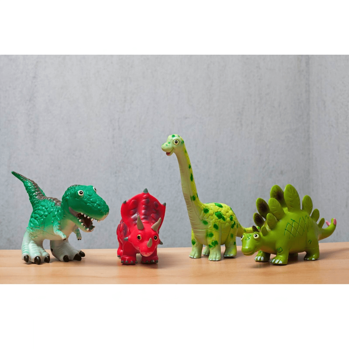 MINI DINOSAURIOS CARICATURA DE GOMA FLEXIBLE - Imagen 2