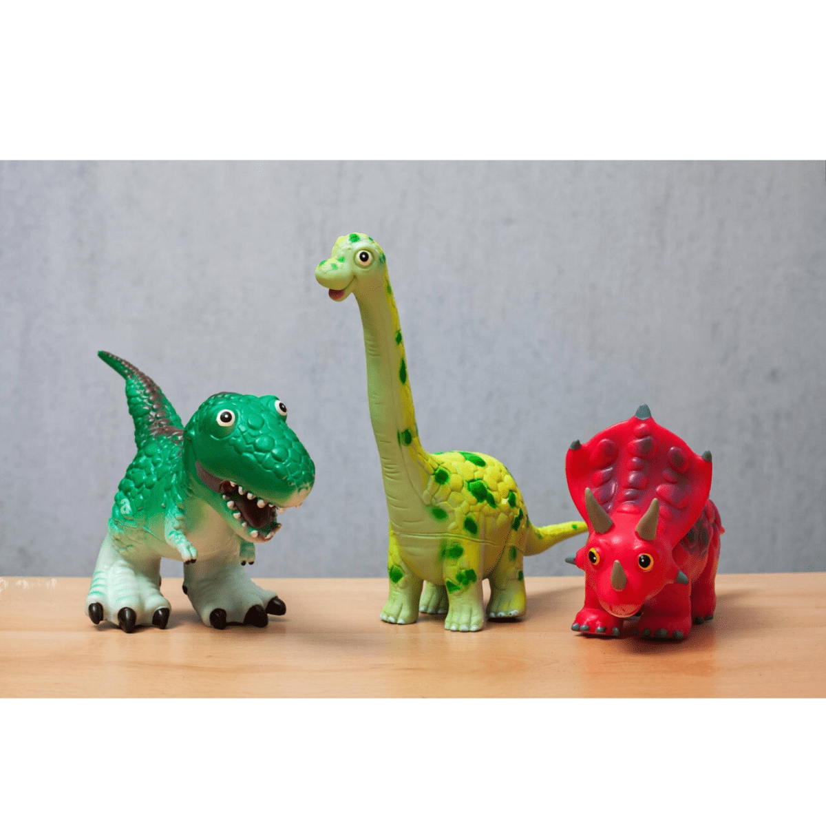 MINI DINOSAURIOS CARICATURA DE GOMA FLEXIBLE - Imagen 3