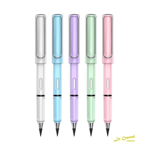 PACK x 12 LAPICES NEGRO INFINITO COLORES PASTEL CON GOMA - Imagen 4
