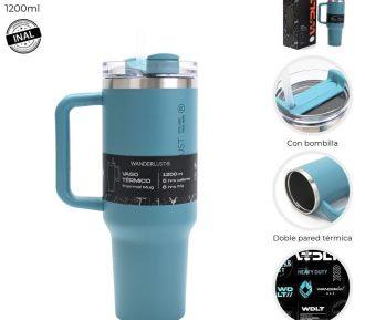 VASO TERMICO TURQUESA 1200 ml. "WANDERLUST"