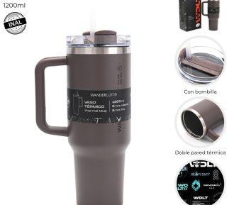 VASO TERMICO MARRON 1200 ml. “WANDERLUST”