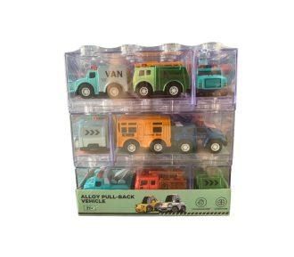 PACK x 12 x 2 AUTITOS METALICOS PULLBACK 6 cm.