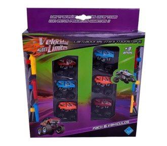 PACK x 6 MINI AUTITOS CON LANZADORES