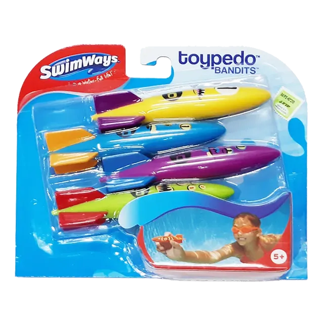 SET x 4 TORPEDOS SUMERGIBLES "SWIMWAYS"