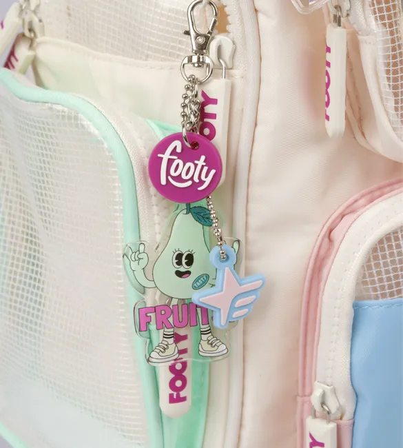 MOCHILA ESPALDA 18″ BLANCA LINEA WONDER POCKETS "FOOTY" - Imagen 3