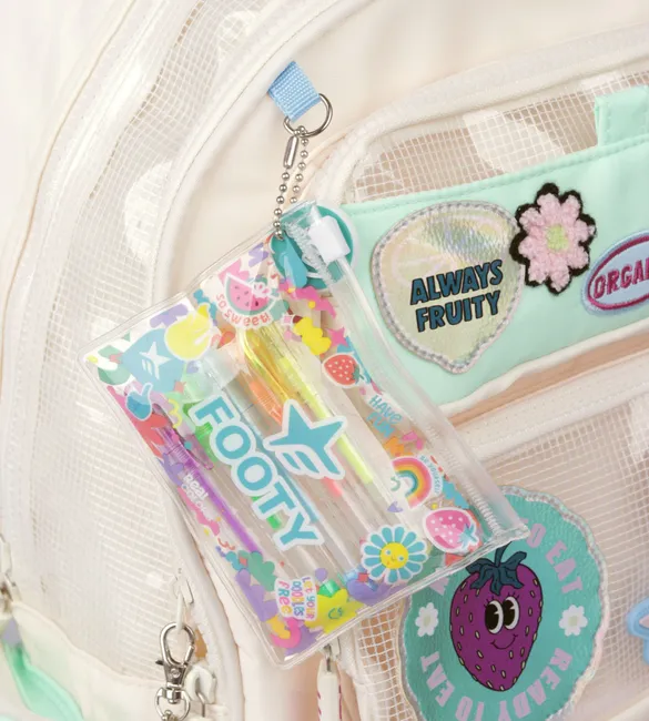 MOCHILA ESPALDA 18″ BLANCA LINEA WONDER POCKETS "FOOTY" - Imagen 6