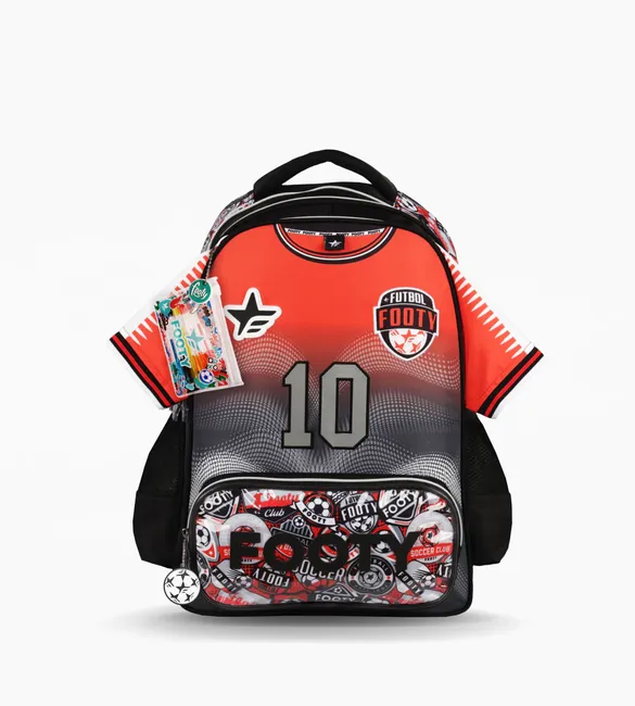 MOCHILA ESPALDA 18″ ROJA LINEA DREAM TEAM "FOOTY" - Imagen 2
