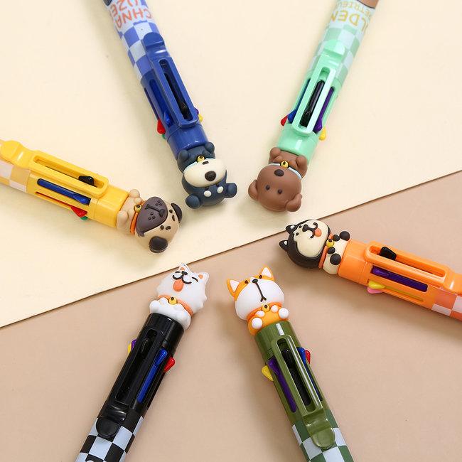 PACK x 18 BOLÍGRAFOS 8 COLORES PERRITOS "WERO" - Imagen 4