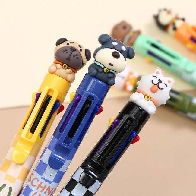 PACK x 18 BOLÍGRAFOS 8 COLORES PERRITOS "WERO" - Imagen 3