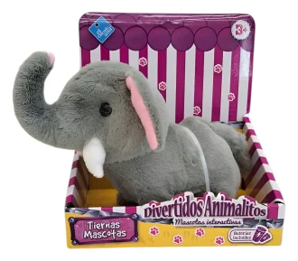 PELUCHE 15 cm.  ELEFANTE QUE CAMINA