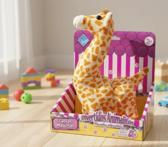 PELUCHE 15 cm.  JIRAFA QUE CAMINA