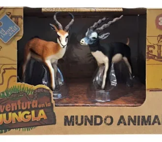 SET x 2 MINI CIERVOS DE GOMA RIGIDA