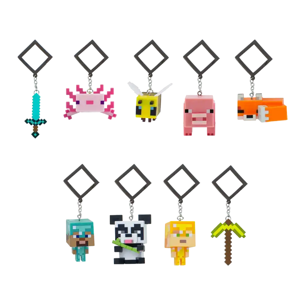 SOBRE CON MINI FIGURA LLAVERO SORPRESA "MINECRAFT" - Imagen 3