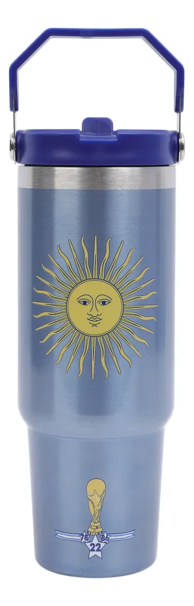 VASO TERMICO 900 ml. ACERO INOXIDABLE "ARGENTINA" - Imagen 6