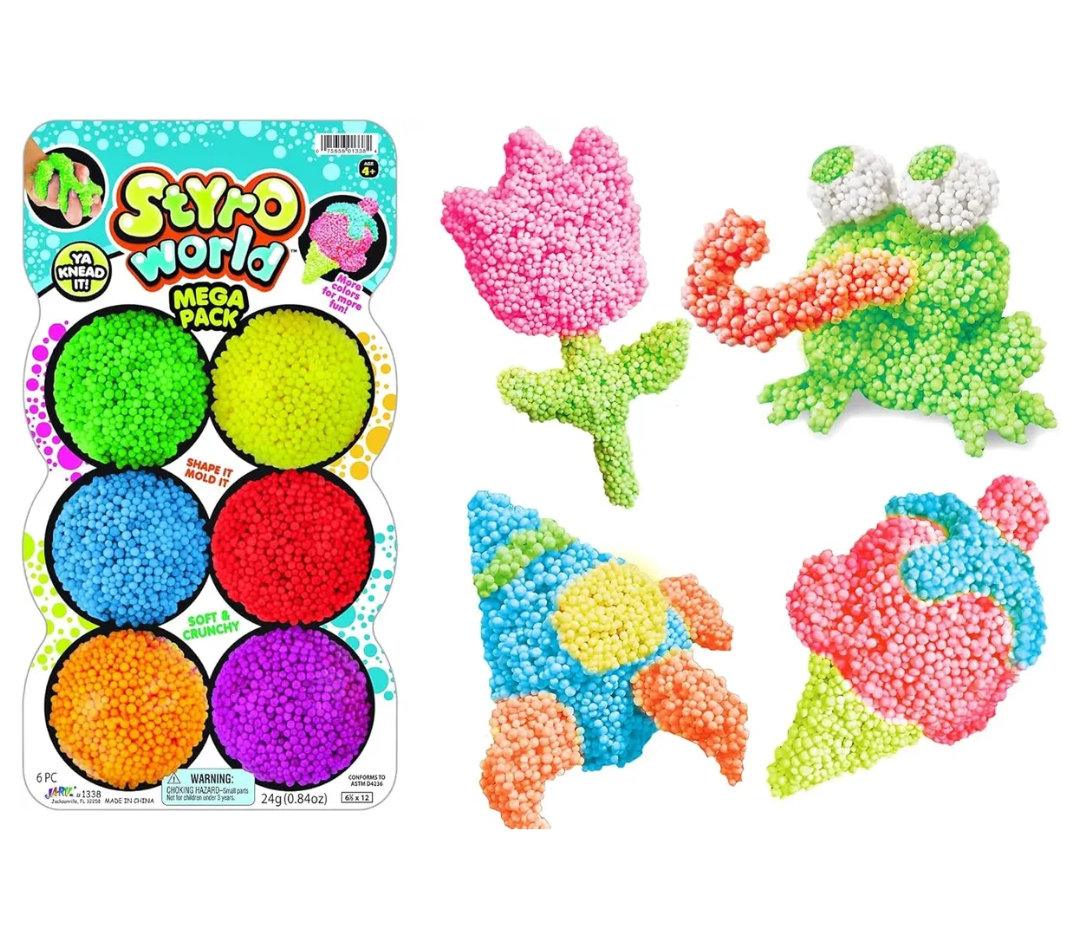 ESPUMA MOLDEABLE MEGA PACK x 6 COLORES