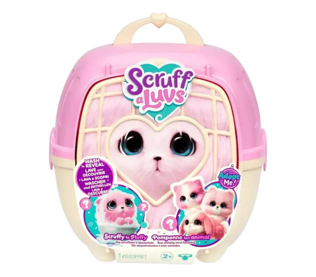PELUCHE ROSA SORPRESA 22 cm. LAVA Y DESCUBRE "SCRUFF-A-LUVS"