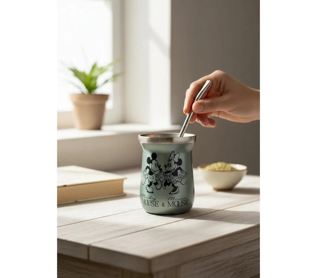 MATE 236 ml. ACERO INOXIDABLE “MINNIE / MICKEY”