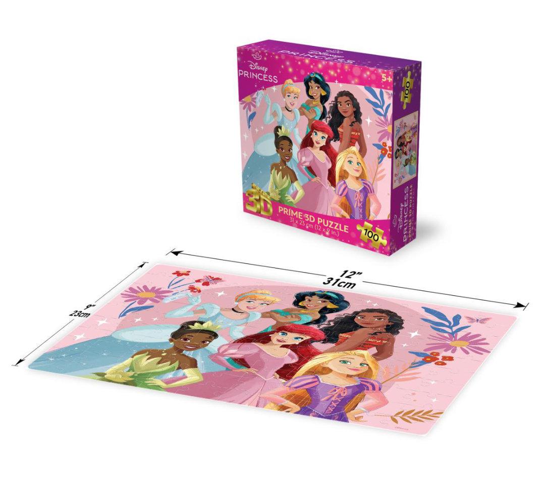 ROMPECABEZAS 3D LENTICULAR x 100 PIEZAS "DISNEY PRINCESAS"