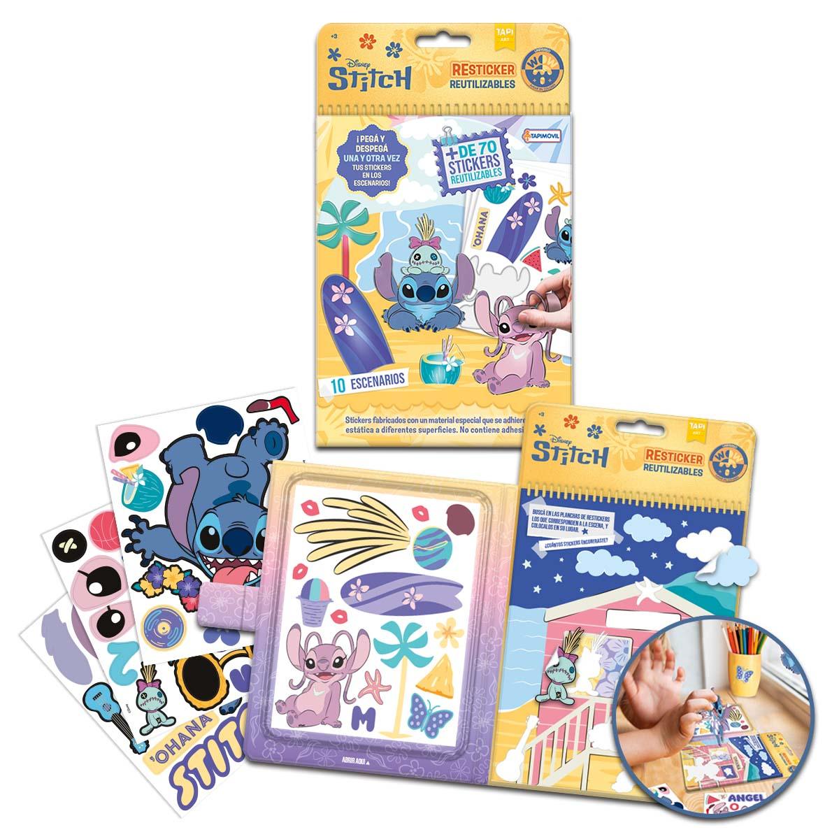 SET DE STICKERS REUTILIZABLES "STITCH"