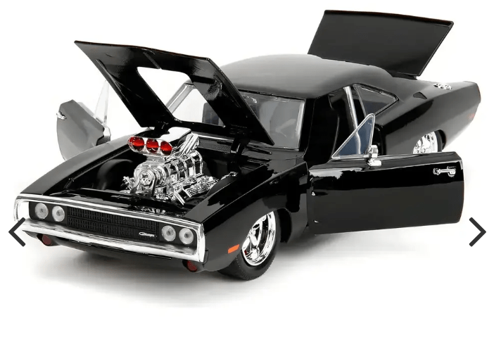 AUTO METALICO ESCALA 1:24 DODGE CHARGER 1970 NEGRO "RAPIDOS Y FURIOSOS" - Imagen 3