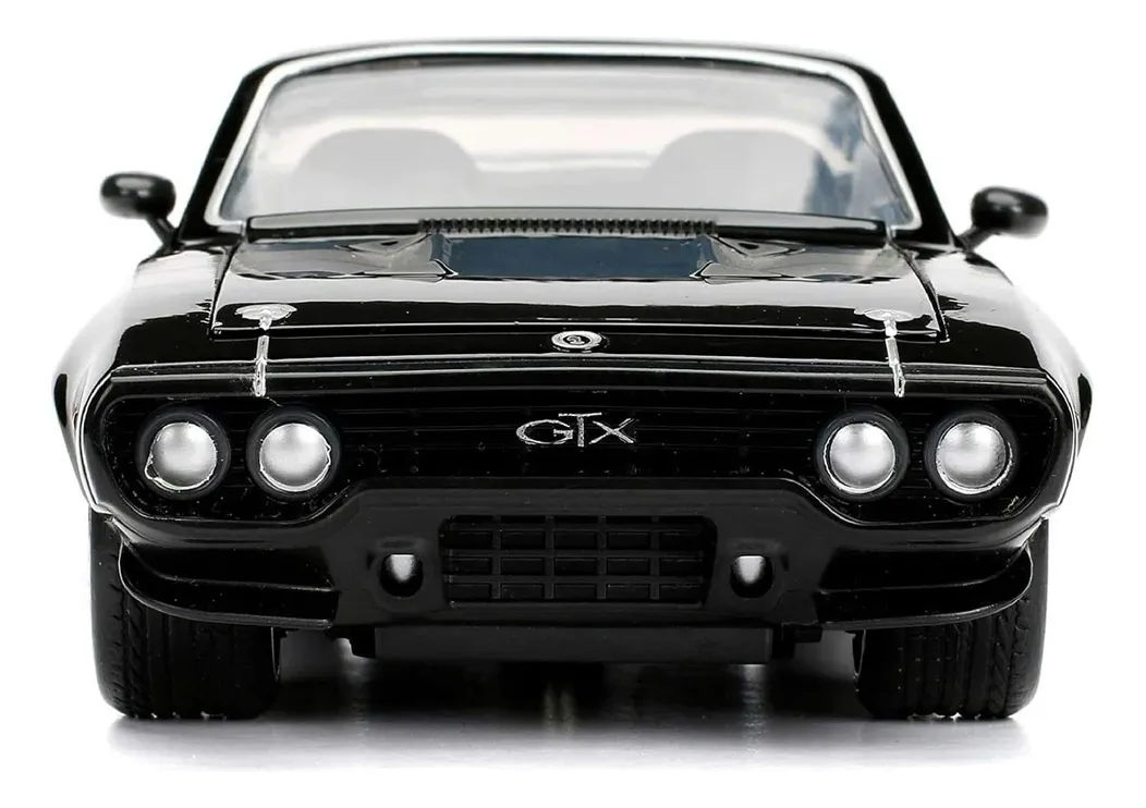 AUTO METALICO ESCALA 1:24 PLYMOUTH GTX 1972 NEGRO "RAPIDOS Y FURIOSOS" - Imagen 5