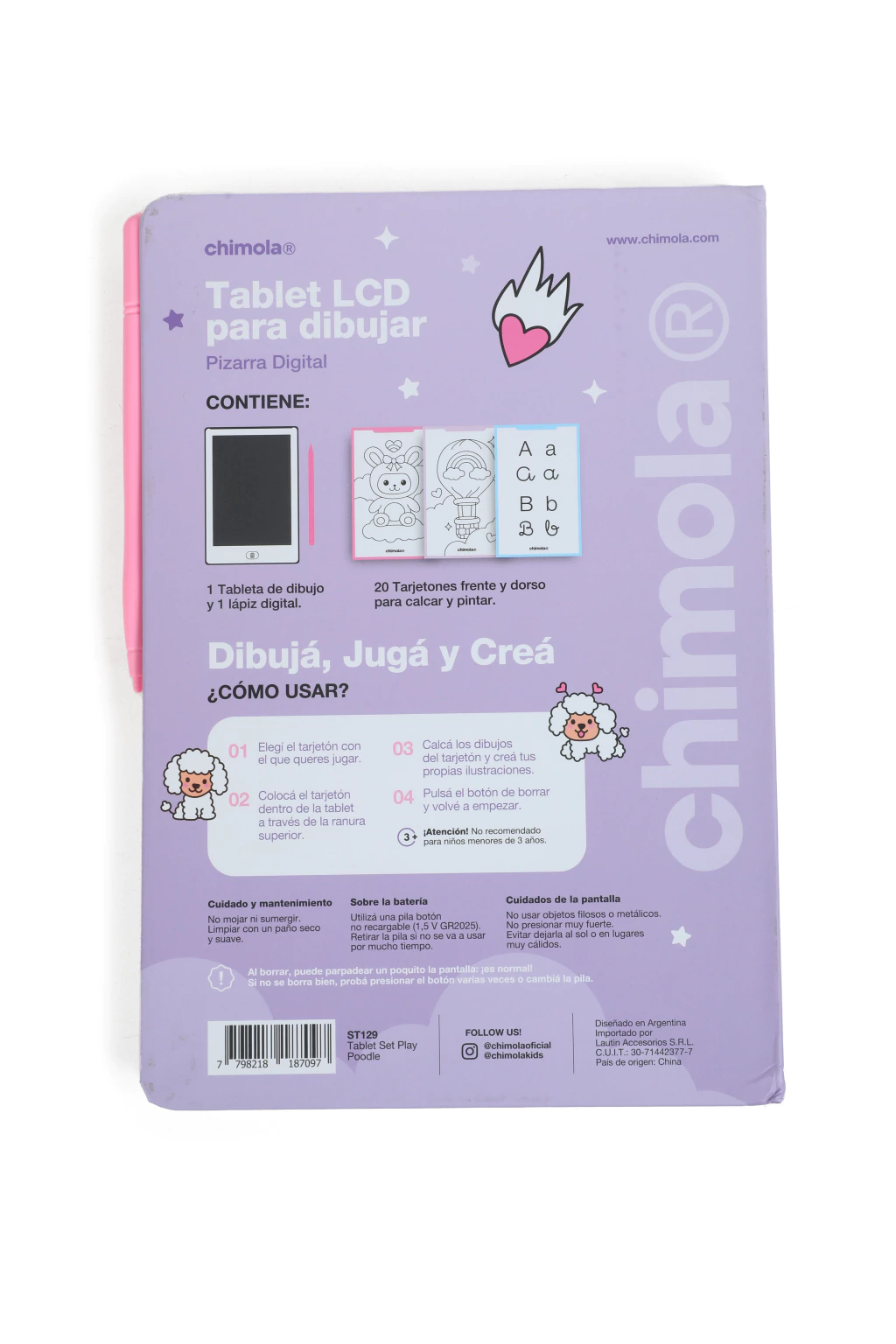 TABLET SET PLAY POODLE "CHIMOLA" - Imagen 3