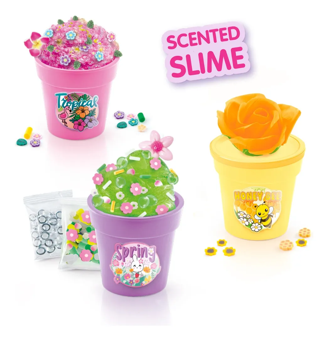 PACK x 3 POTES DE SLIME CON FLORES "SO SLIME" - Imagen 3