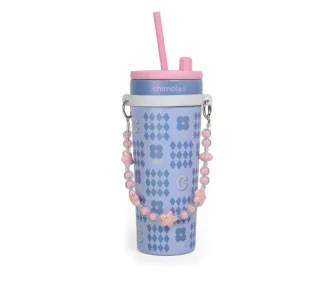 VASO TERMICO CELESTE CON BOMBILLA 710 ml. LINEA JULIA "CHIMOLA"