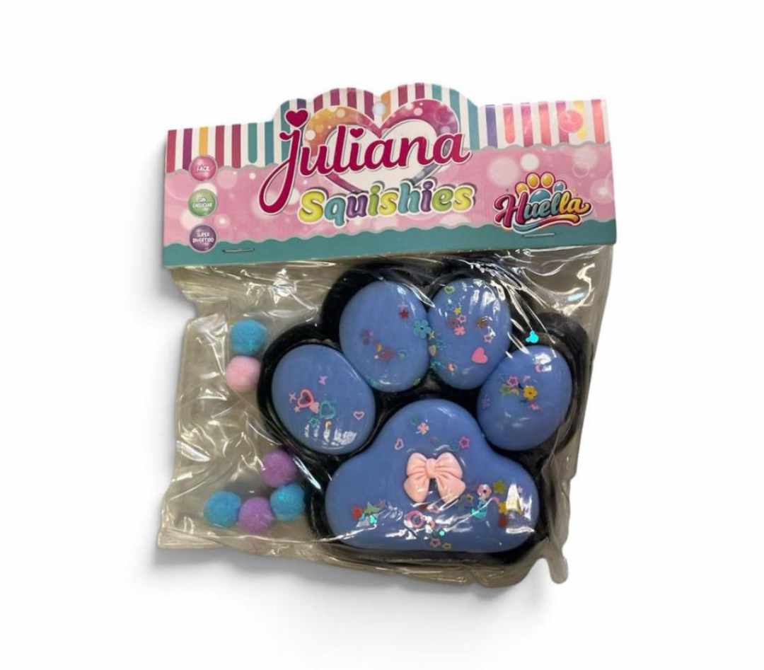 SQUISHIE HUELLA NEGRA CON CELESTE