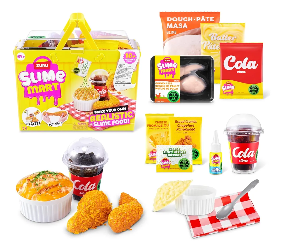 CANASTO DE COMPRAS CREA TU POLLO FRITO "SLIME MART"